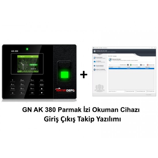 GN AK 360 Parmak İzi Okuyucu + Personel Giriş Çıkış Takip Yazılımı