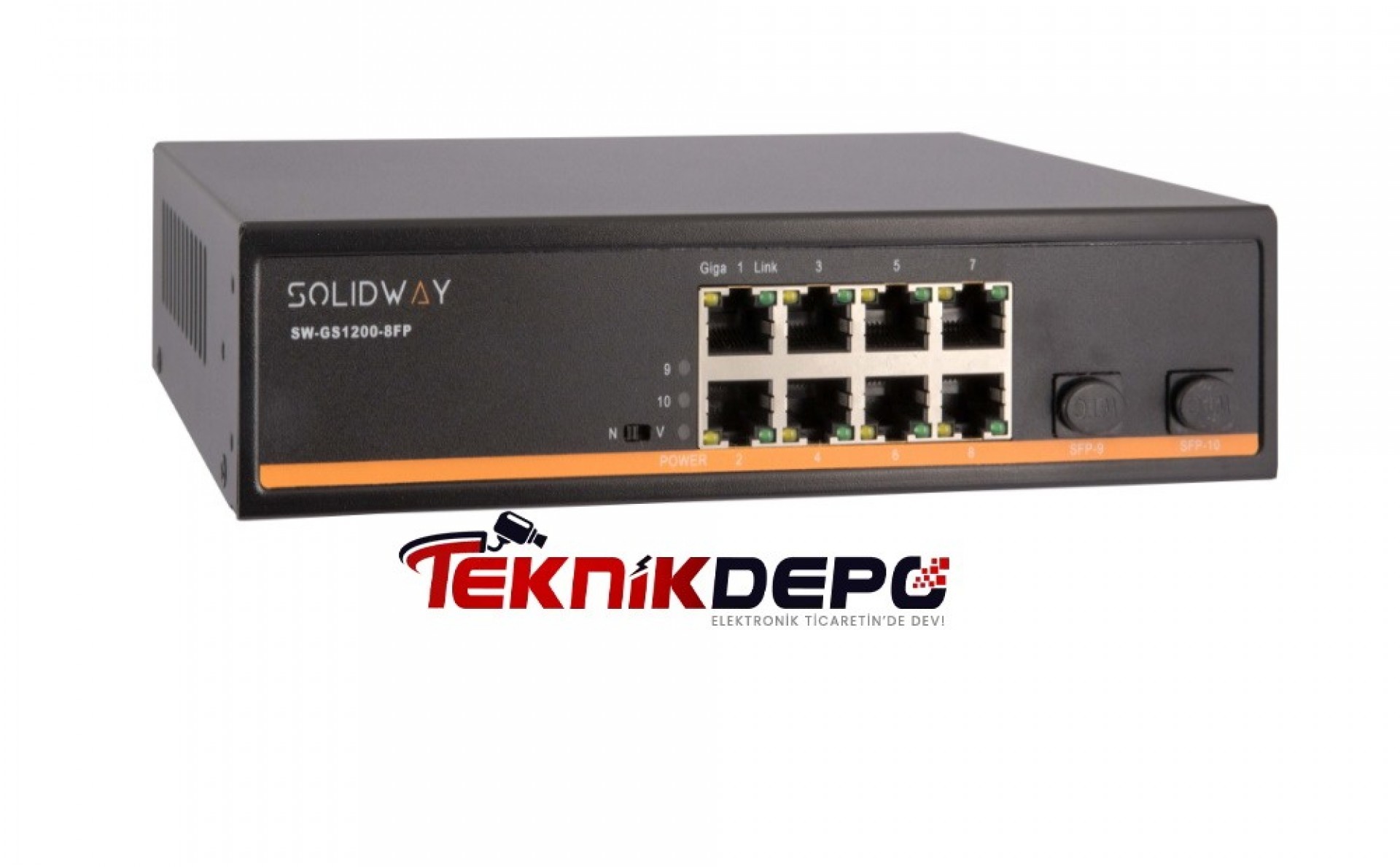 Solidway SW-GS1200-8FP PoE Switchler