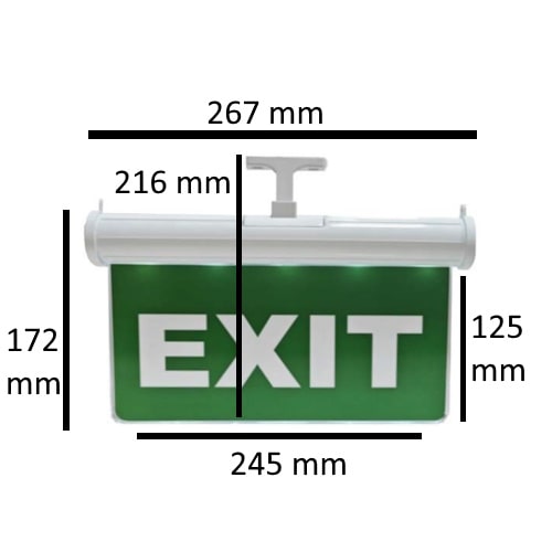 Işıklı Acil Çıkış Levhası (Exit Aşağı Koşan Adam)