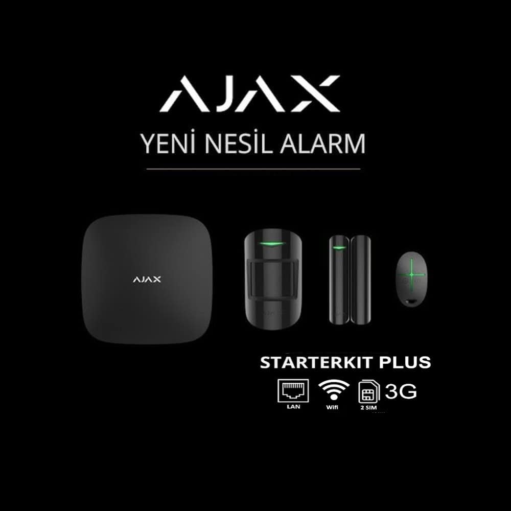 Ajax HubKit Plus-B Kablosuz Alarm Seti - Siyah