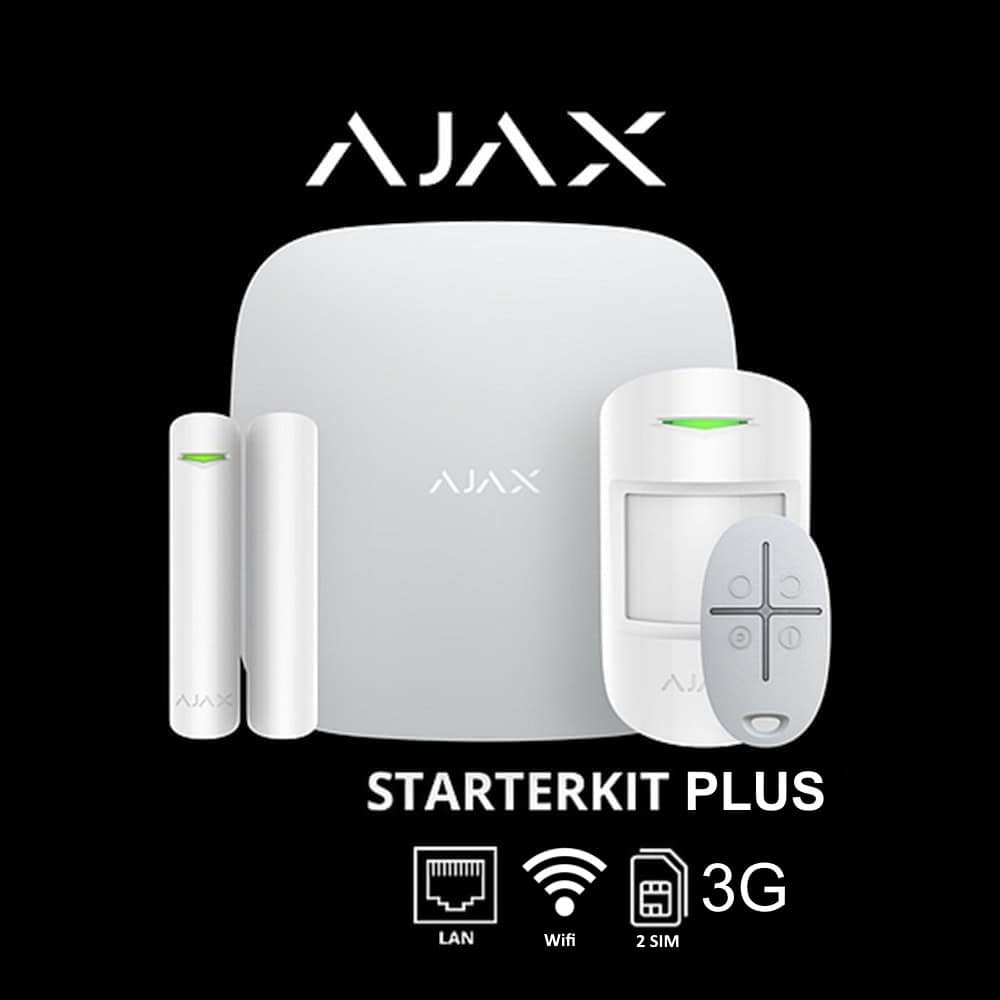 Ajax HubKit Plus-W Kablosuz Alarm Seti - Beyaz