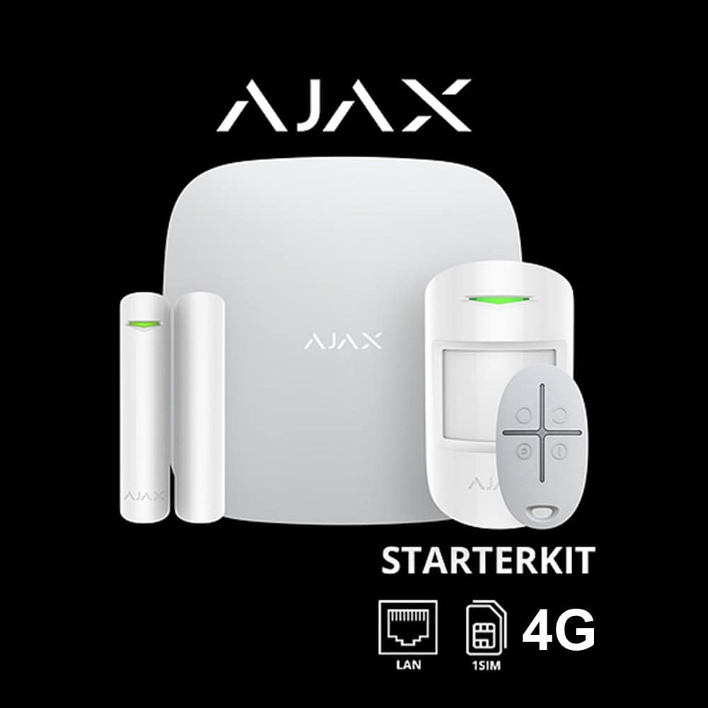 Ajax StarterKit Kablosuz Alarm Seti 4G Beyaz