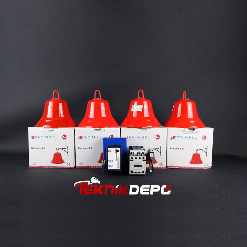 Fabrika Mola Zil Saati Seti Dört Çanlı Set