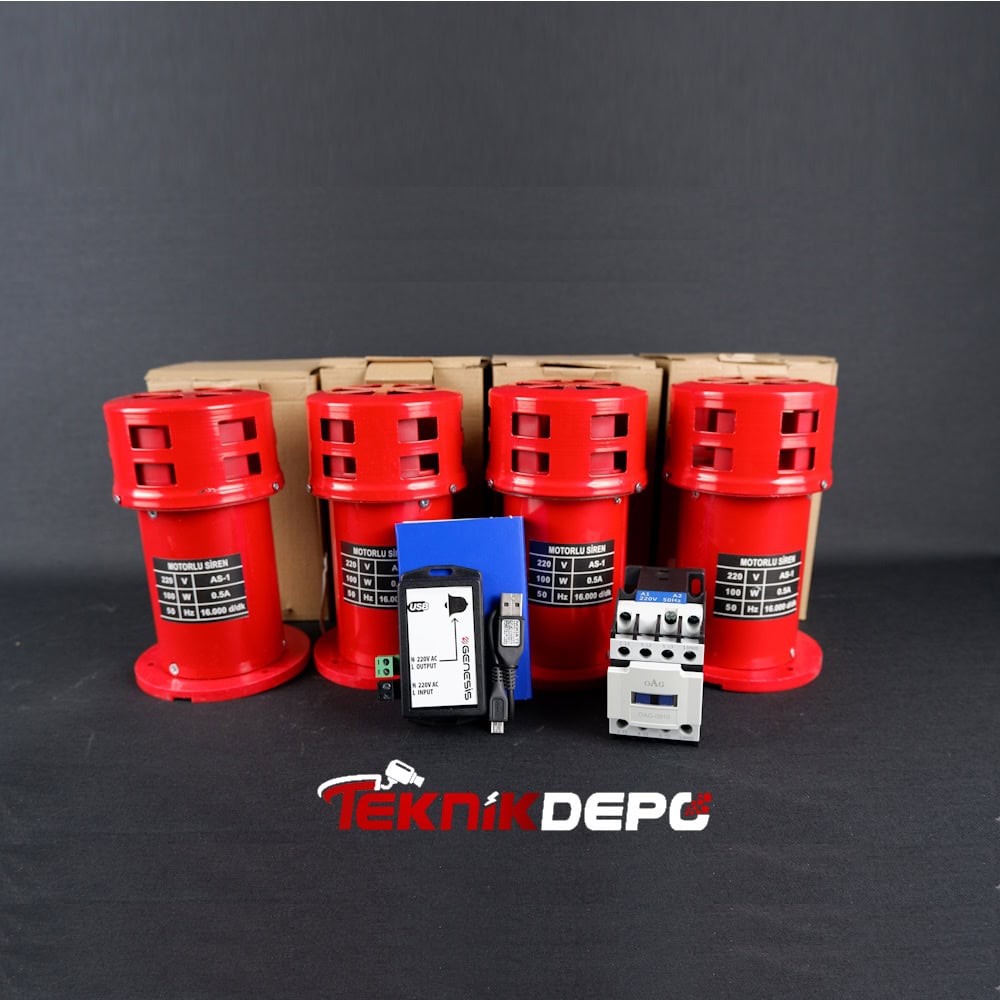 Fabrika Mola Zil Saati Seti Dört Motorlu Sirenli Set