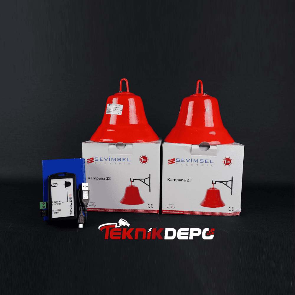 Fabrika Mola Zil Saati Seti İki Çanlı Set