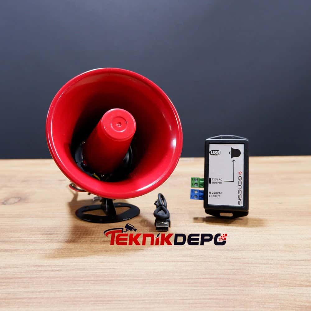 Fabrika ve İş Yeri Mola Zili Seti 1 Adet Melodili Sirenli Set