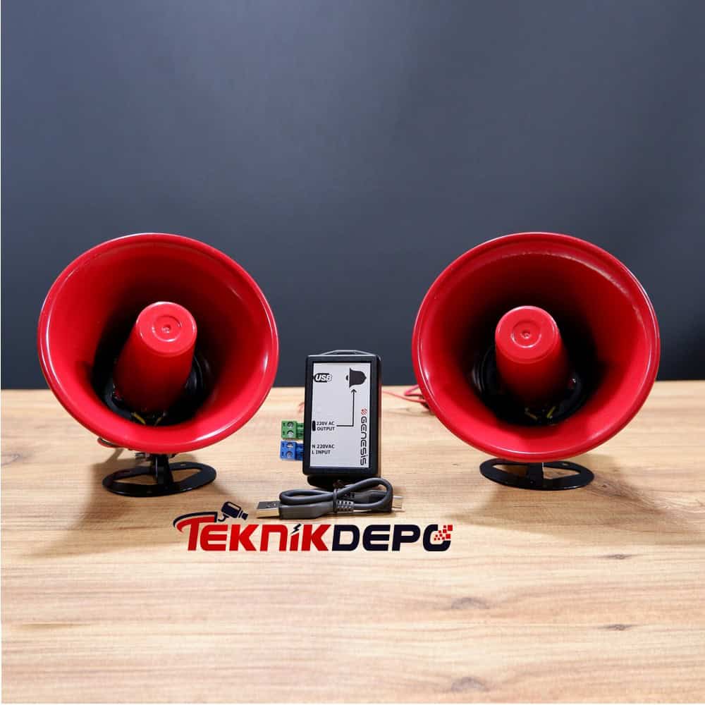 Fabrika ve İş Yeri Mola Zili Seti 2 Adet Melodili Sirenli Set