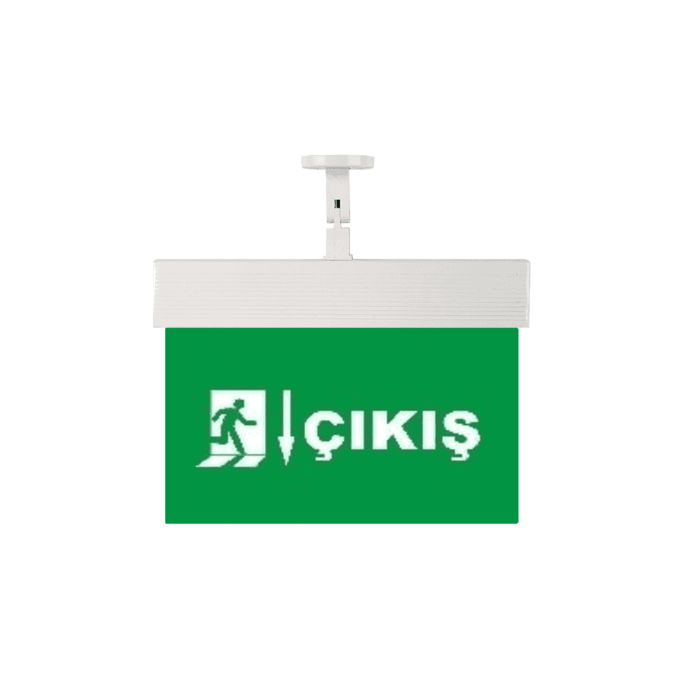 Işıklı Acil Çıkış Levhası (Çıkış Aşağı Koşan Adam)