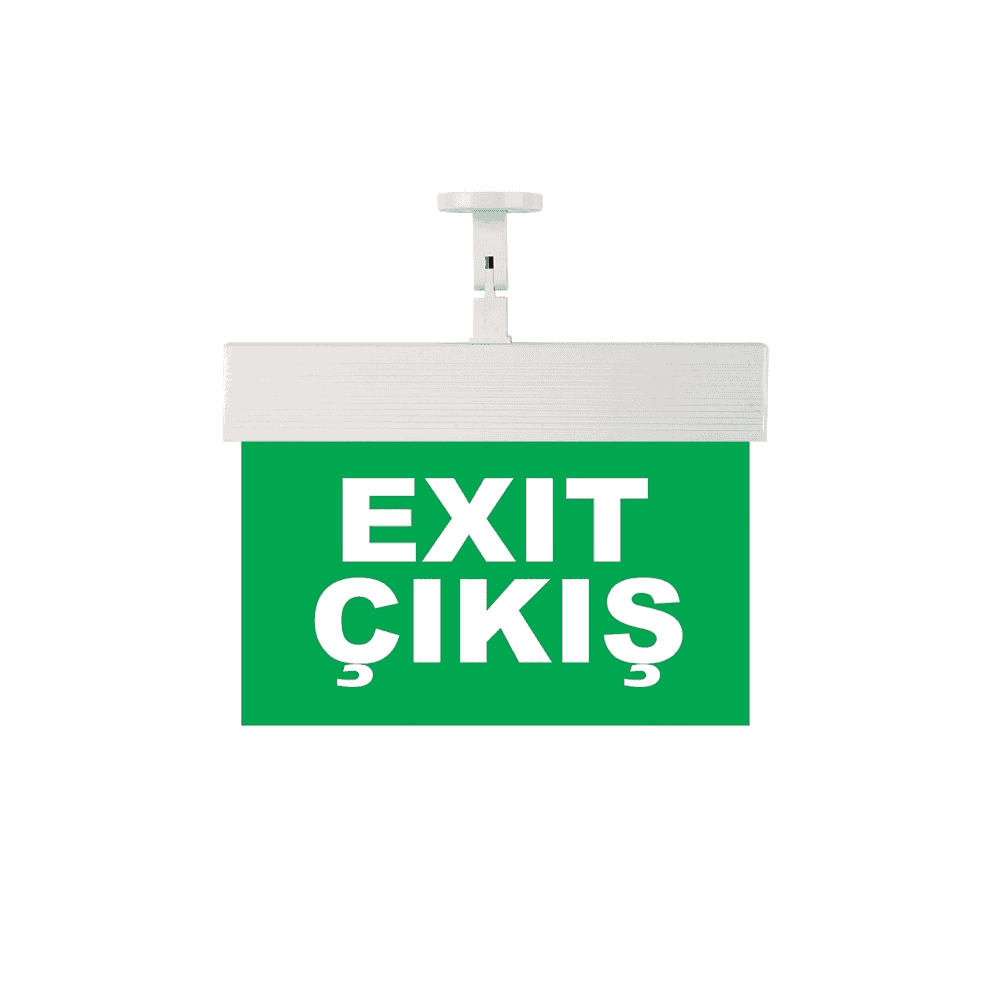 Işıklı Acil Çıkış Levhası (Exit - Çıkış)