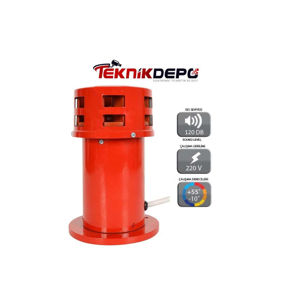 Motorlu Siren Metal Kasa AS1 120 db