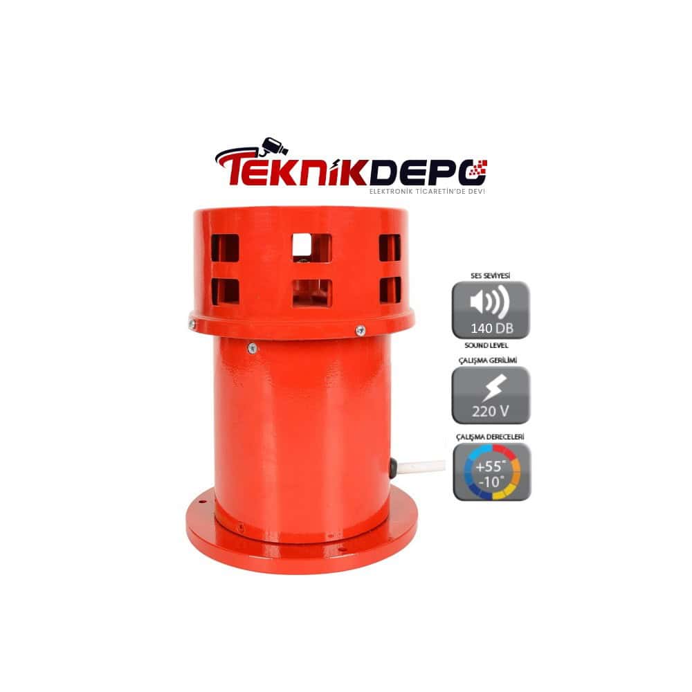 Motorlu Siren Metal Kasa AS2 140 db