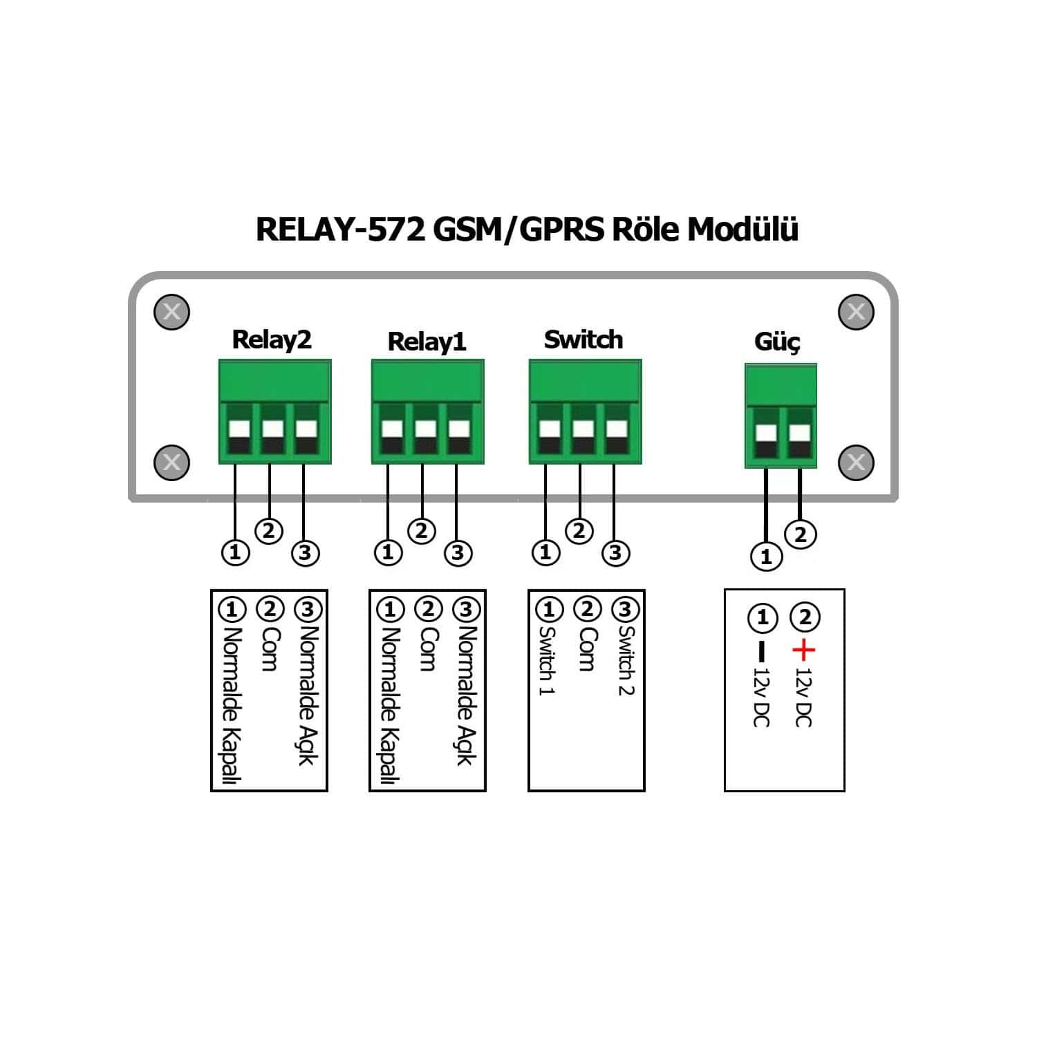 Relay-572 Gsm/Gprs Röle Modülü