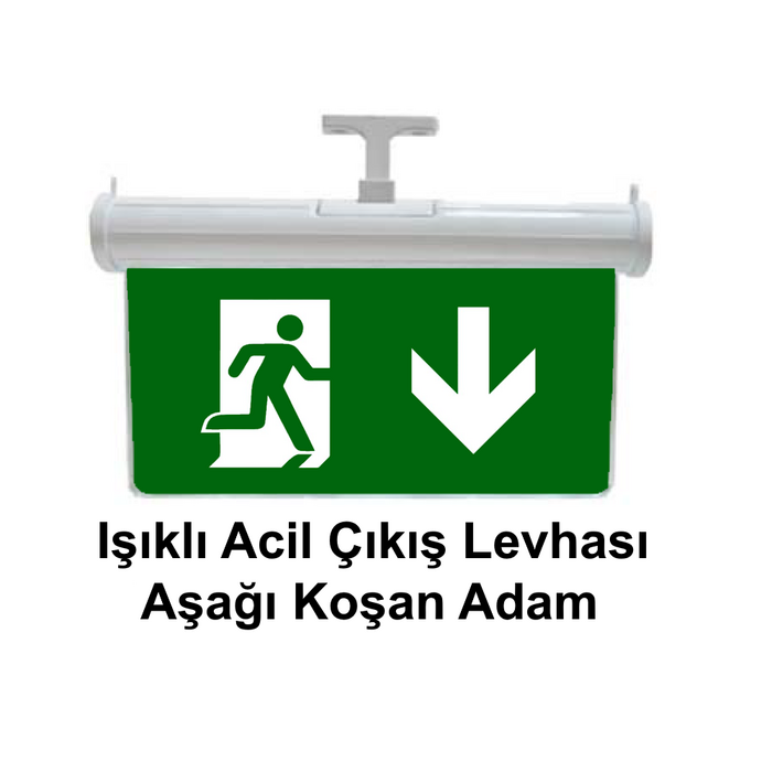 Işıklı Acil Çıkış Levhası (Aşağı Koşan Adam) GN-AC04