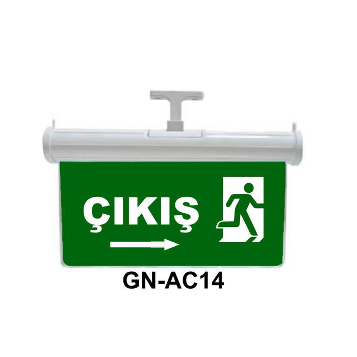 Işıklı Acil Çıkış Levhası (Çıkış Sağa Koşan Adam) GN-AC14