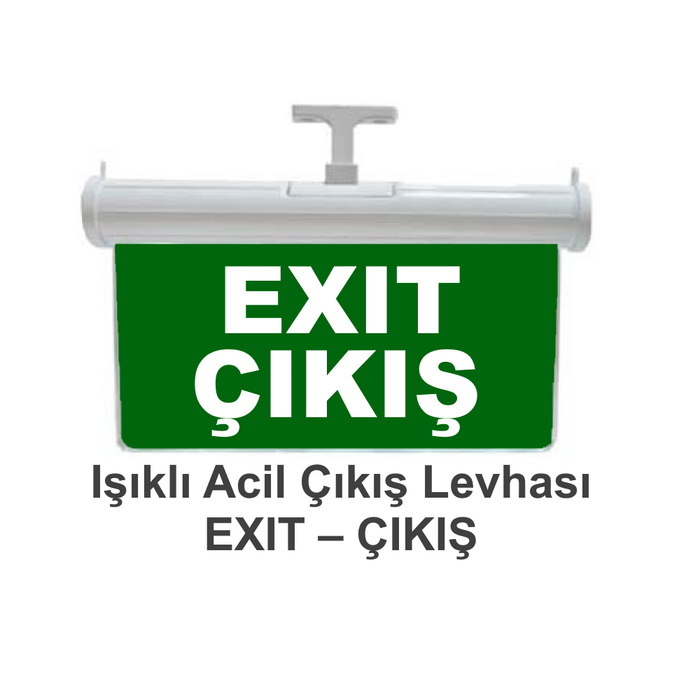 Işıklı Acil Çıkış Levhası (Exit - Çıkış) GN-AC27